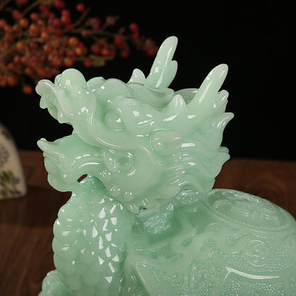 Green Feng Shui Dragon Turtle