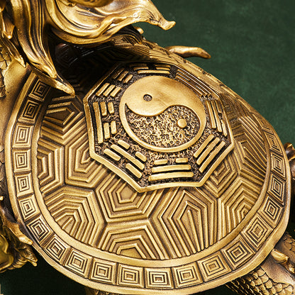 Feng Shui Brass Dragon Turtle