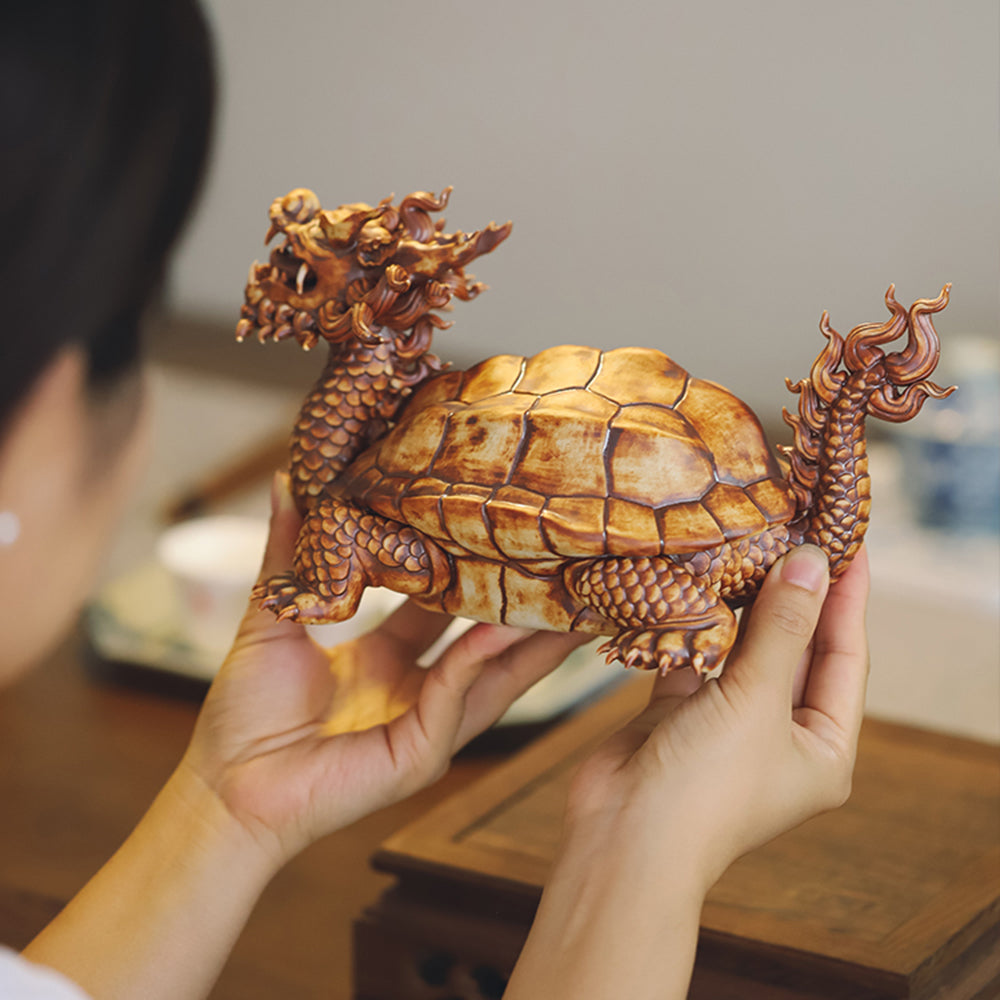Ceramic Feng Shui Dragon Turtle