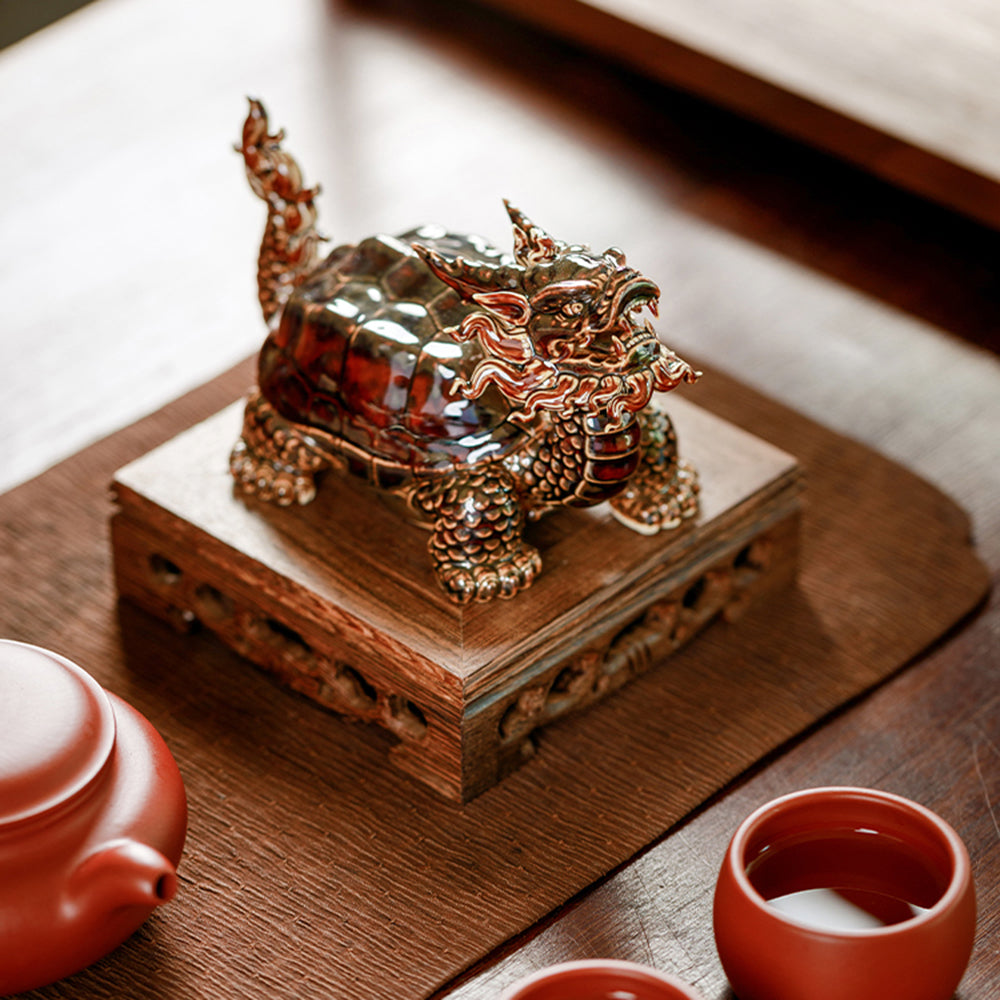 Ceramic Feng Shui Dragon Turtle
