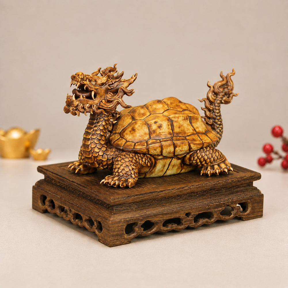 Ceramic Feng Shui Dragon Turtle