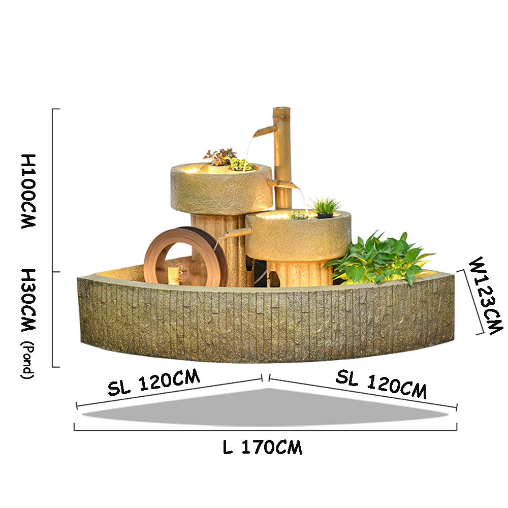 Japanese Large Bamboo Water Fountain