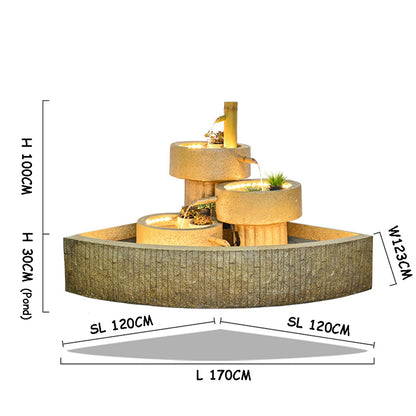 Japanese Large Bamboo Water Fountain