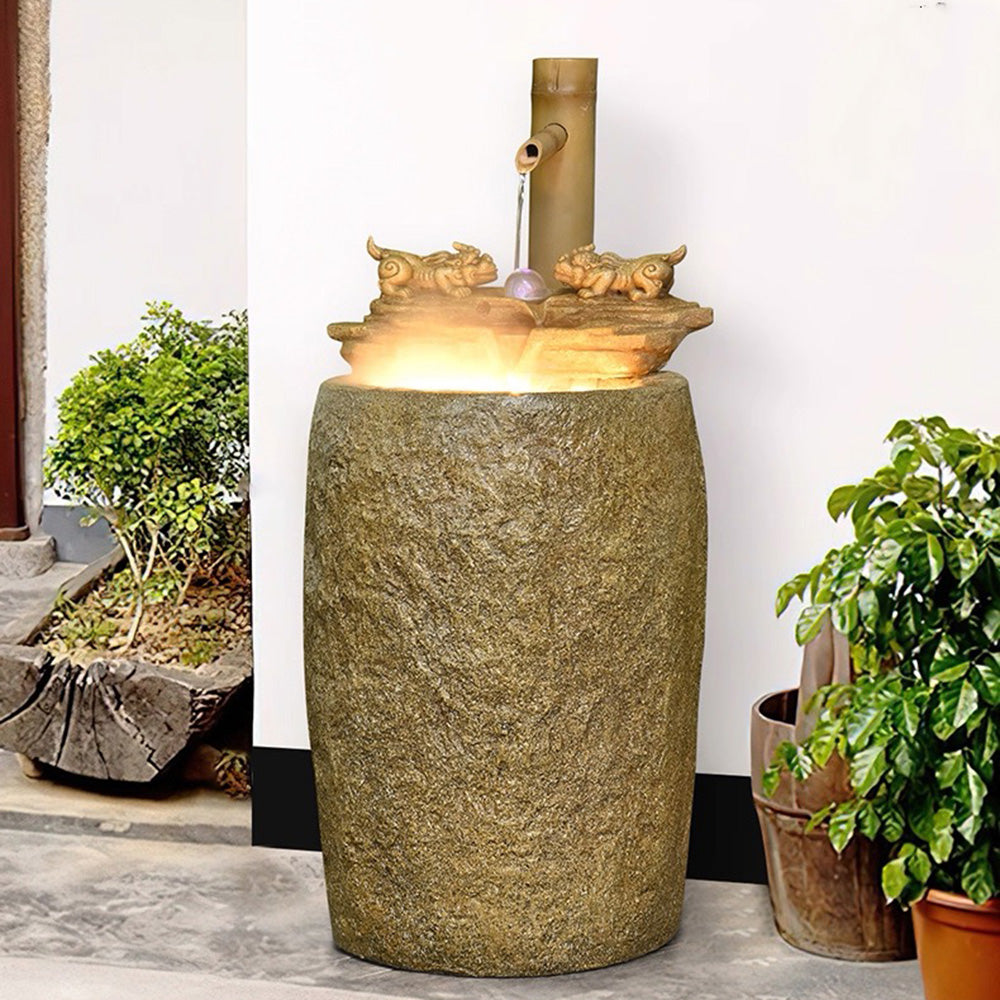 Japanese Bamboo Water Fountain For Zen Garden