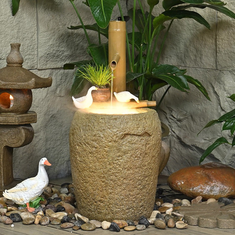 Japanese Bamboo Water Fountain For Zen Garden