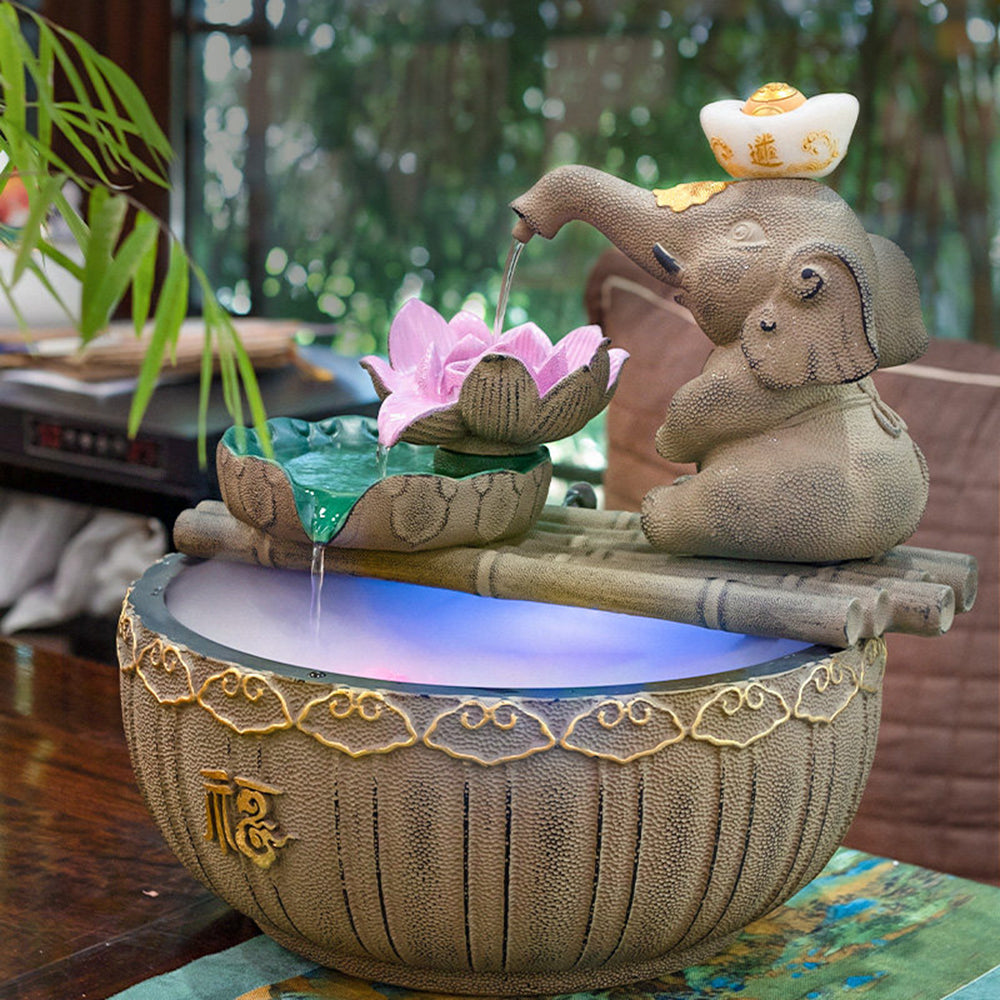 Elephant Ingot Tabletop Water Fountain