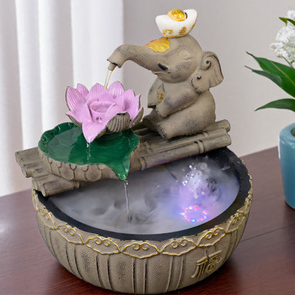 Elephant Ingot Tabletop Water Fountain