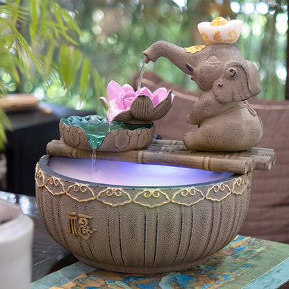 Elephant Ingot Tabletop Water Fountain