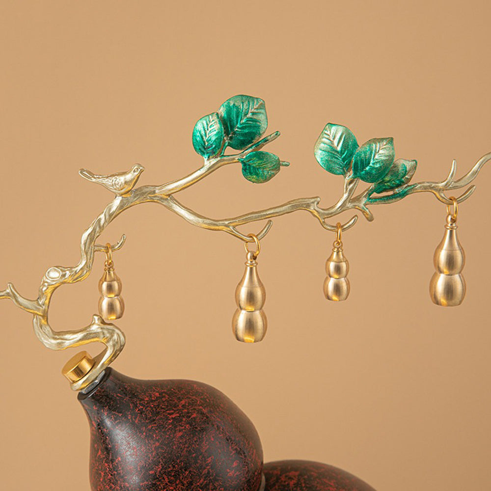 Gold Ingot Gourd Tabletop Water Fountain