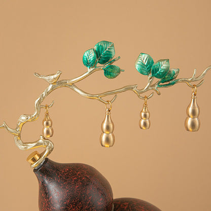 Gold Ingot Gourd Tabletop Water Fountain