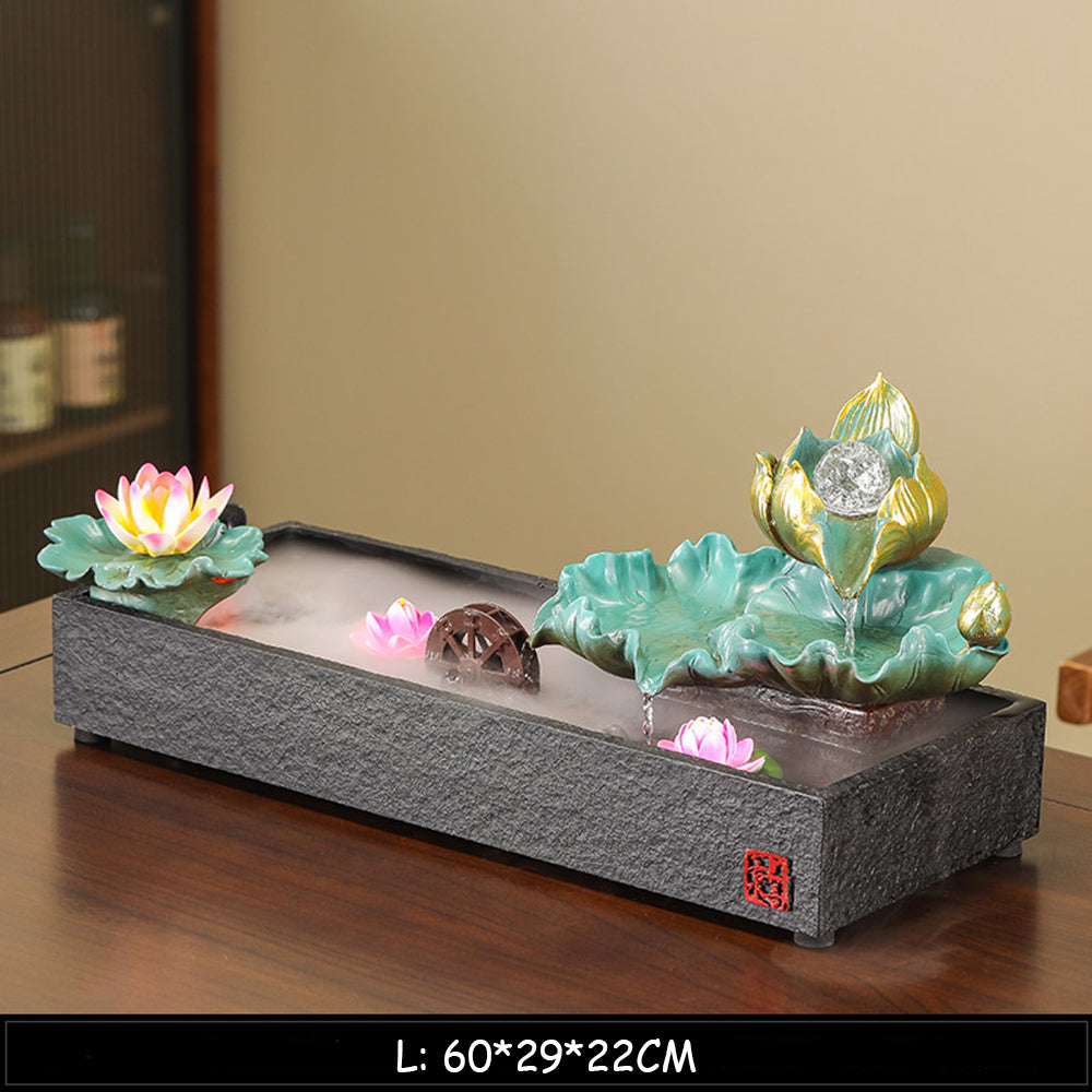 Ceramic Lotus Desk Water Fountain