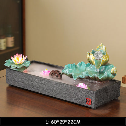 Ceramic Lotus Desk Water Fountain