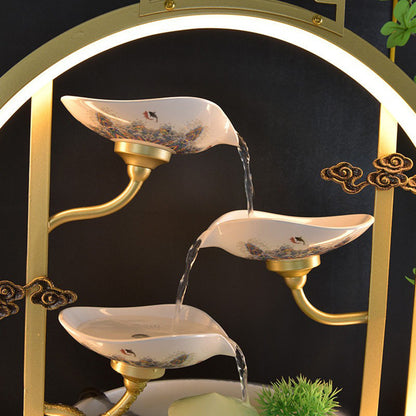 3-Tier Ceramic Tabletop Water Fountain