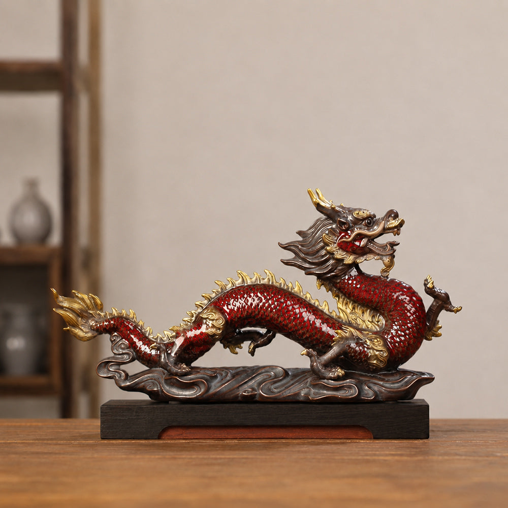 Handcrafted Ceramic Dragon Statue