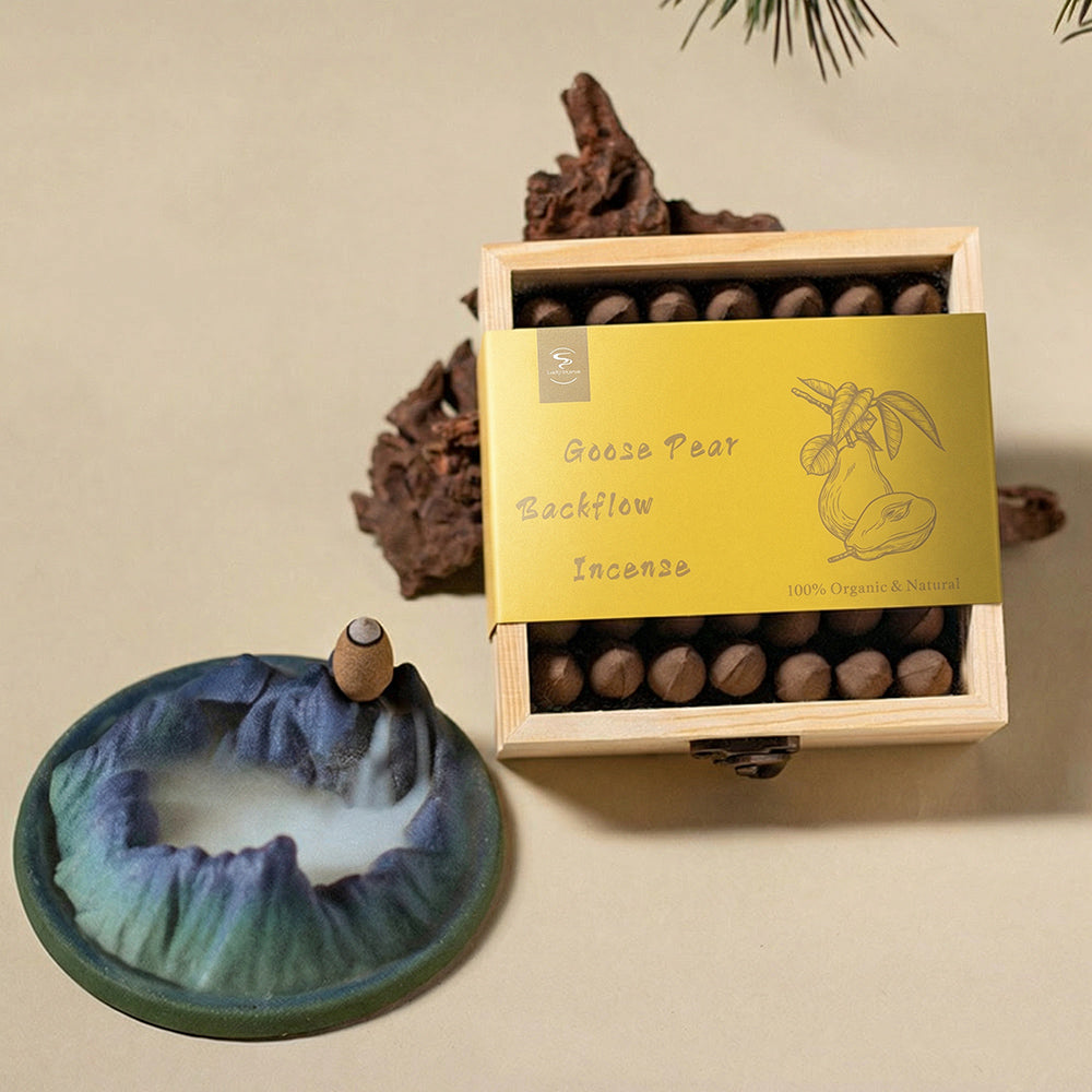 Pear Blossom Breeze Cone Shaped Backflow Incense