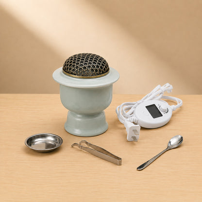 Green Porcelain Electric Incense Burner