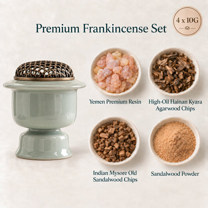 Green Porcelain Electric Incense Burner