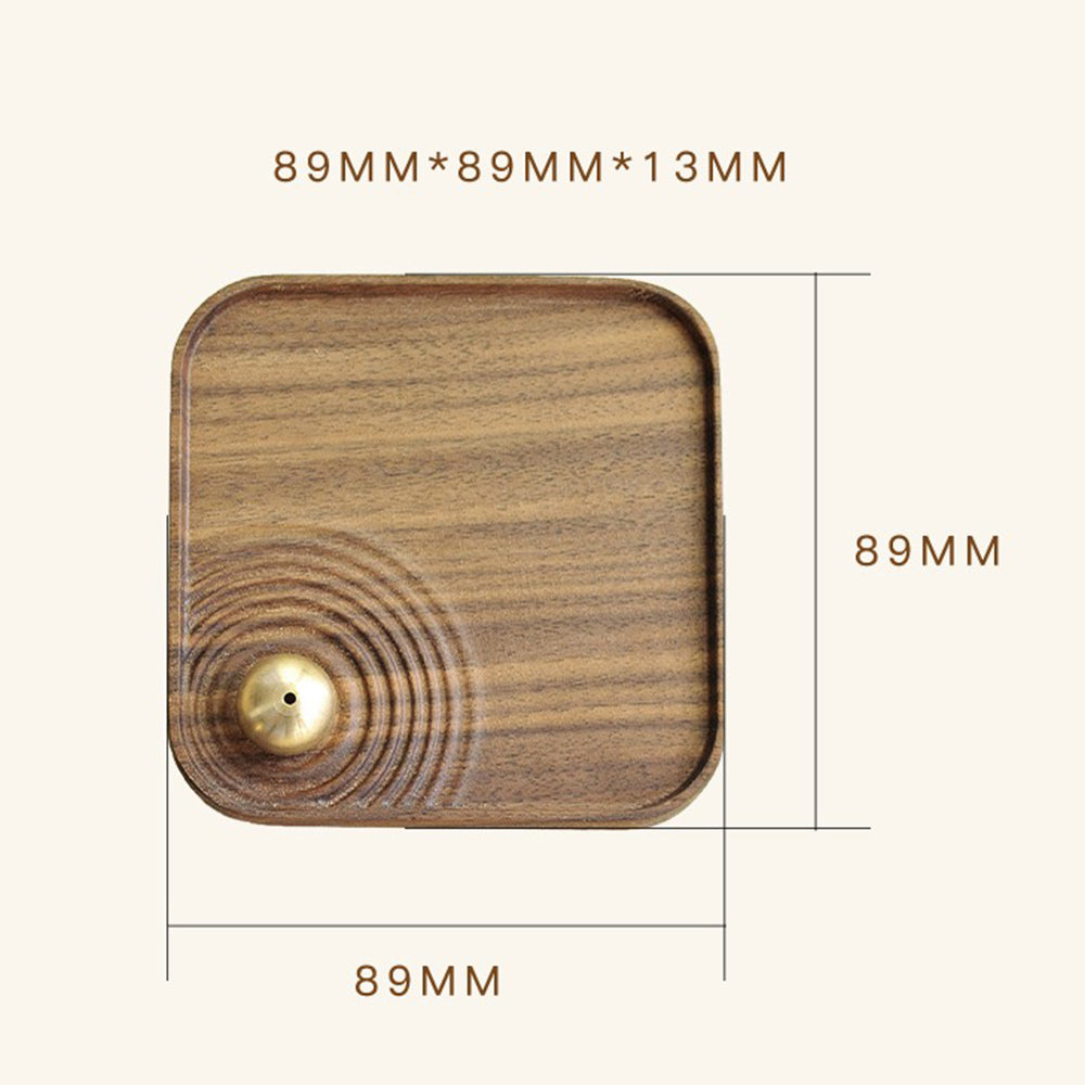 Wooden Incense Holder With Ajustable Copper Ball