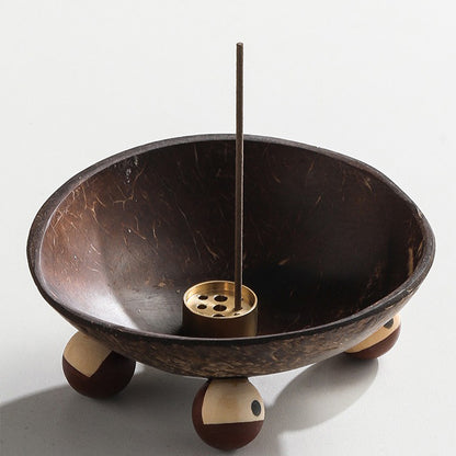 Natural Coconut Shell Japanese Incense Holder