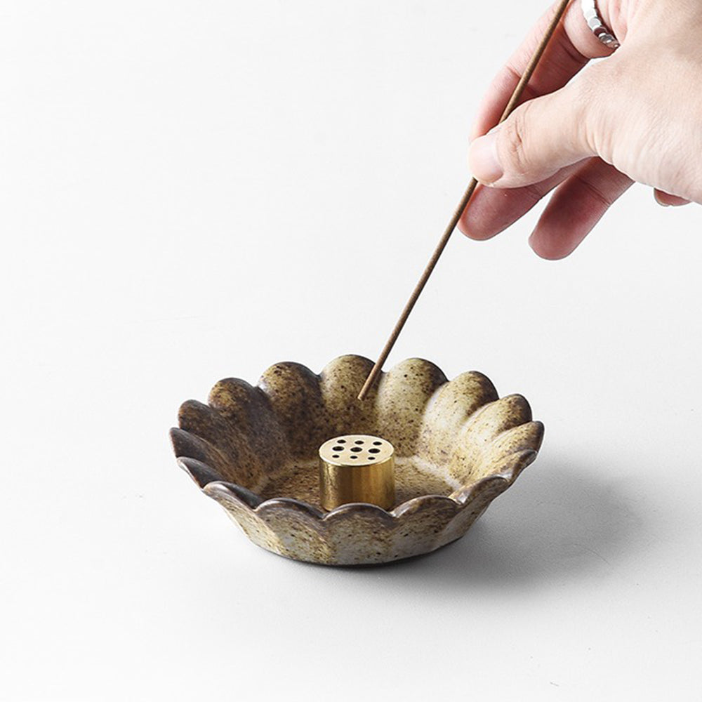 Blooming Flower Design Japanese Incense Holder