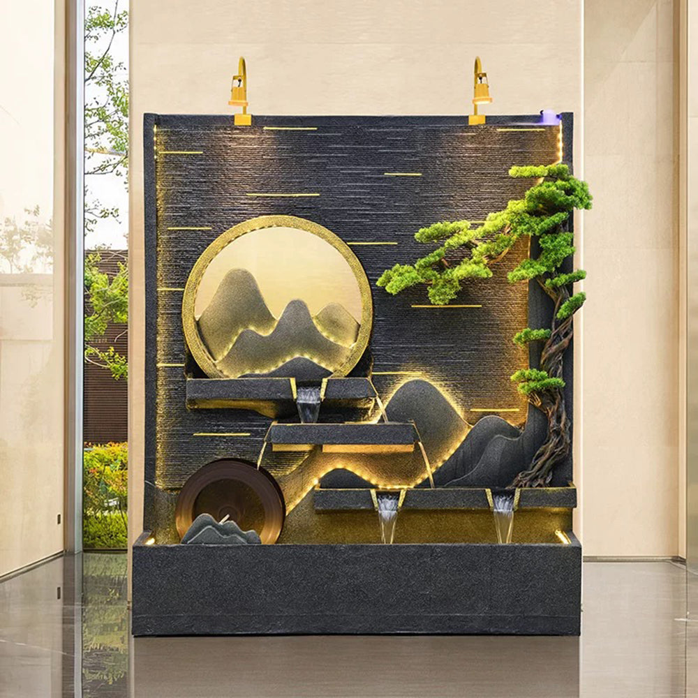Mountain And Chinese Landscape Indoor Waterfall For Home