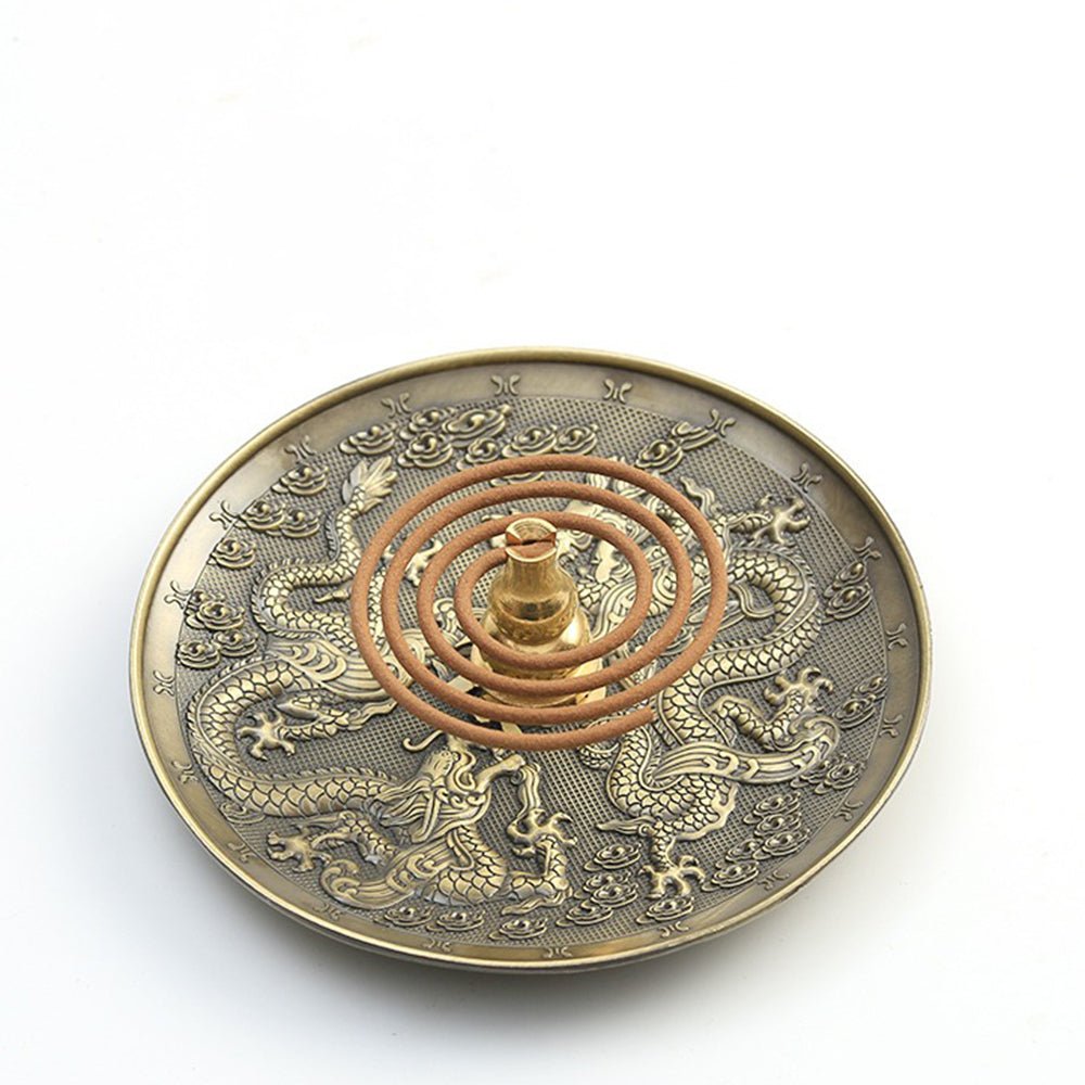 Double-Dragon Blessing Incense Burner