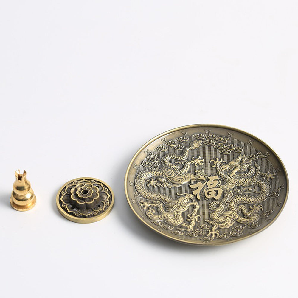 Double-Dragon Blessing Incense Burner