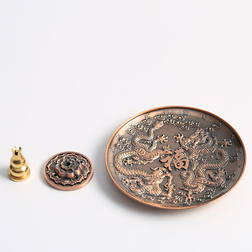 Double-Dragon Blessing Incense Burner
