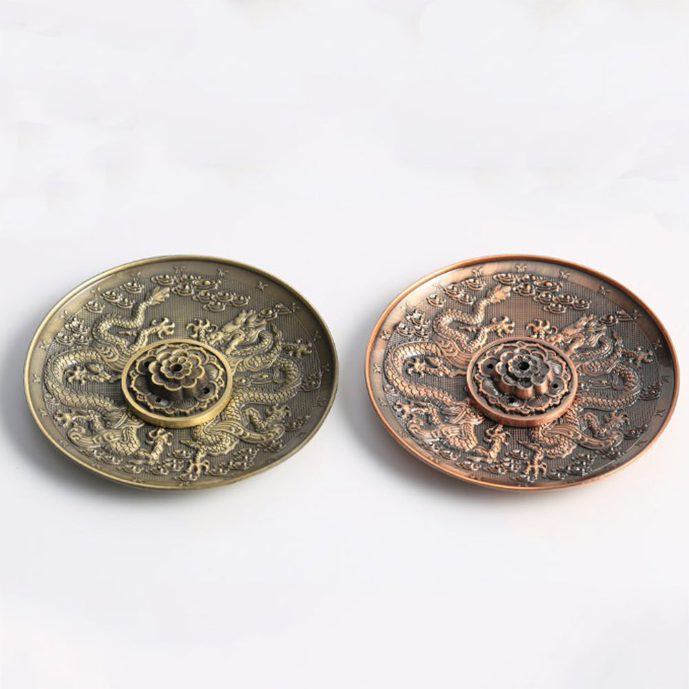 Double-Dragon Blessing Incense Burner