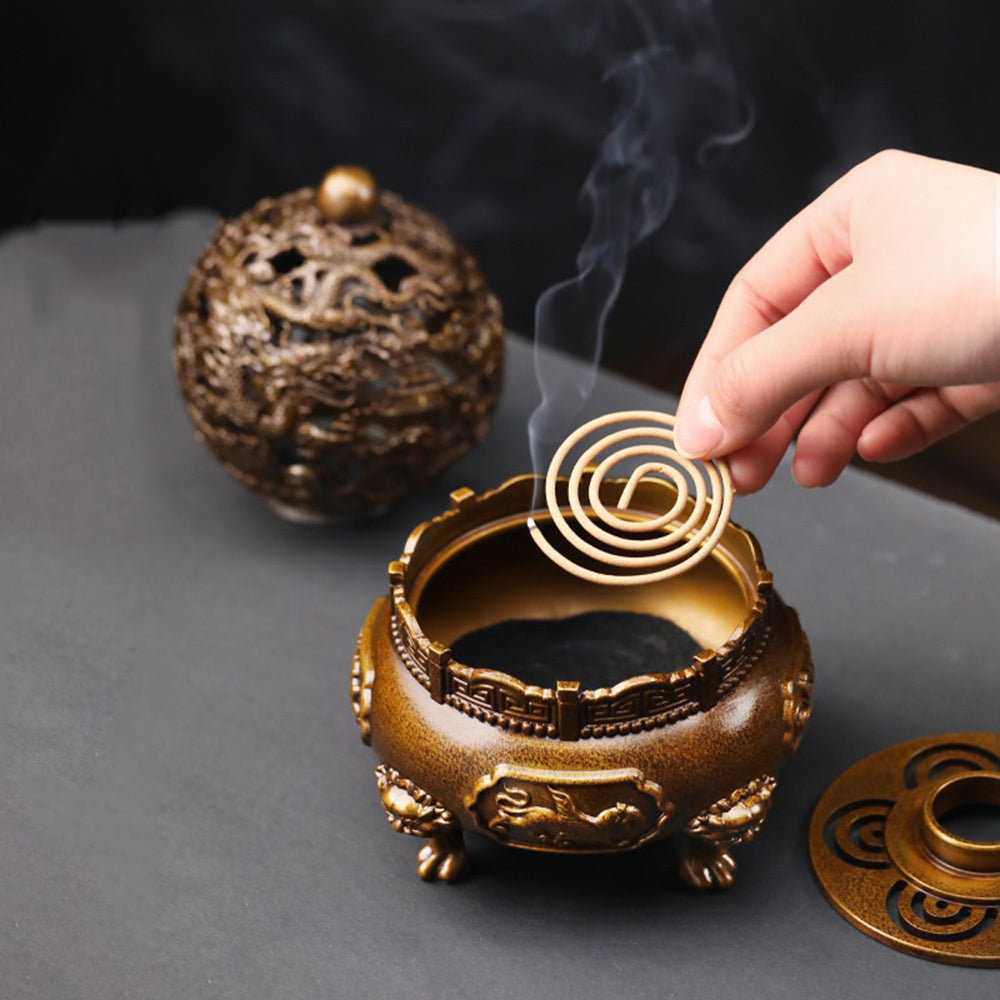 Rotatable Split Style Dragon Incense Burner