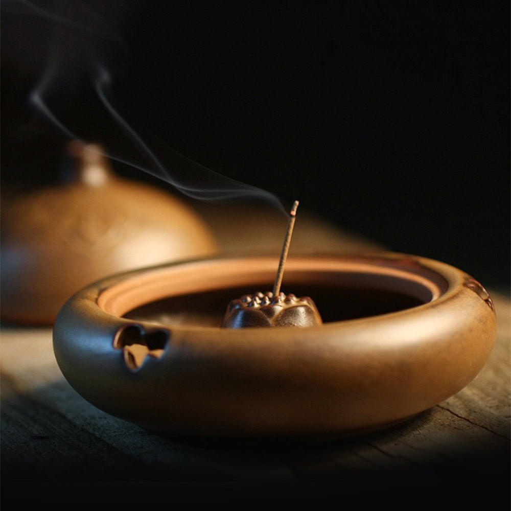 Gourd Hollow Design Japanese Incense Burner