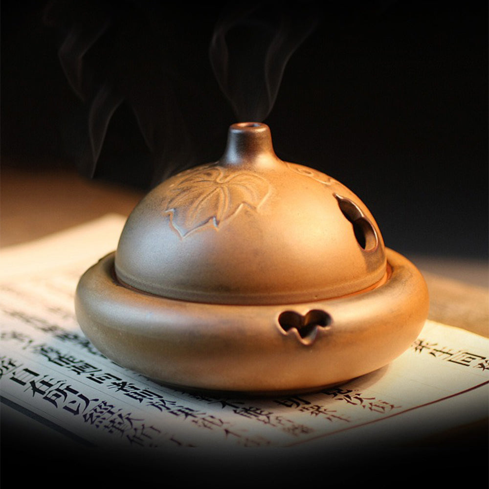 Gourd Hollow Design Japanese Incense Burner