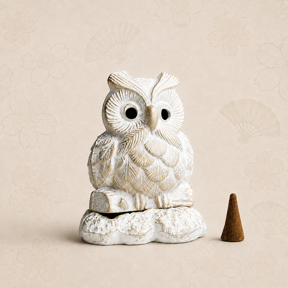 Award-Winning Owl Shaped Japanese Incense Burner