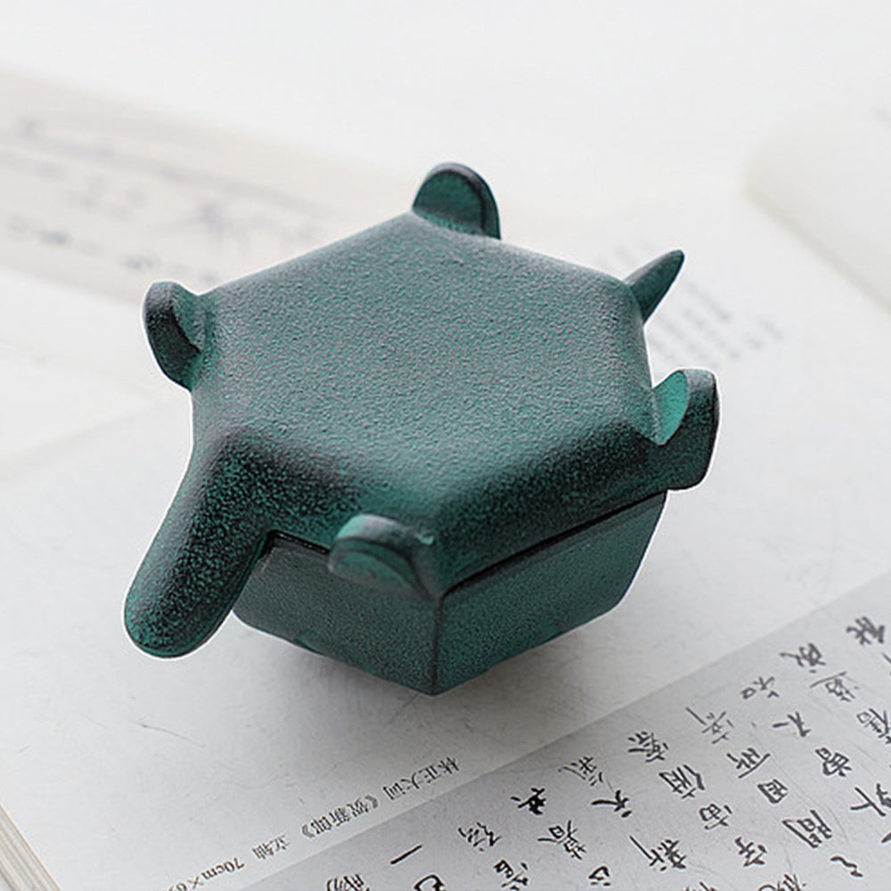 Cast Iron Japanese Incense Burner With Turtle Design