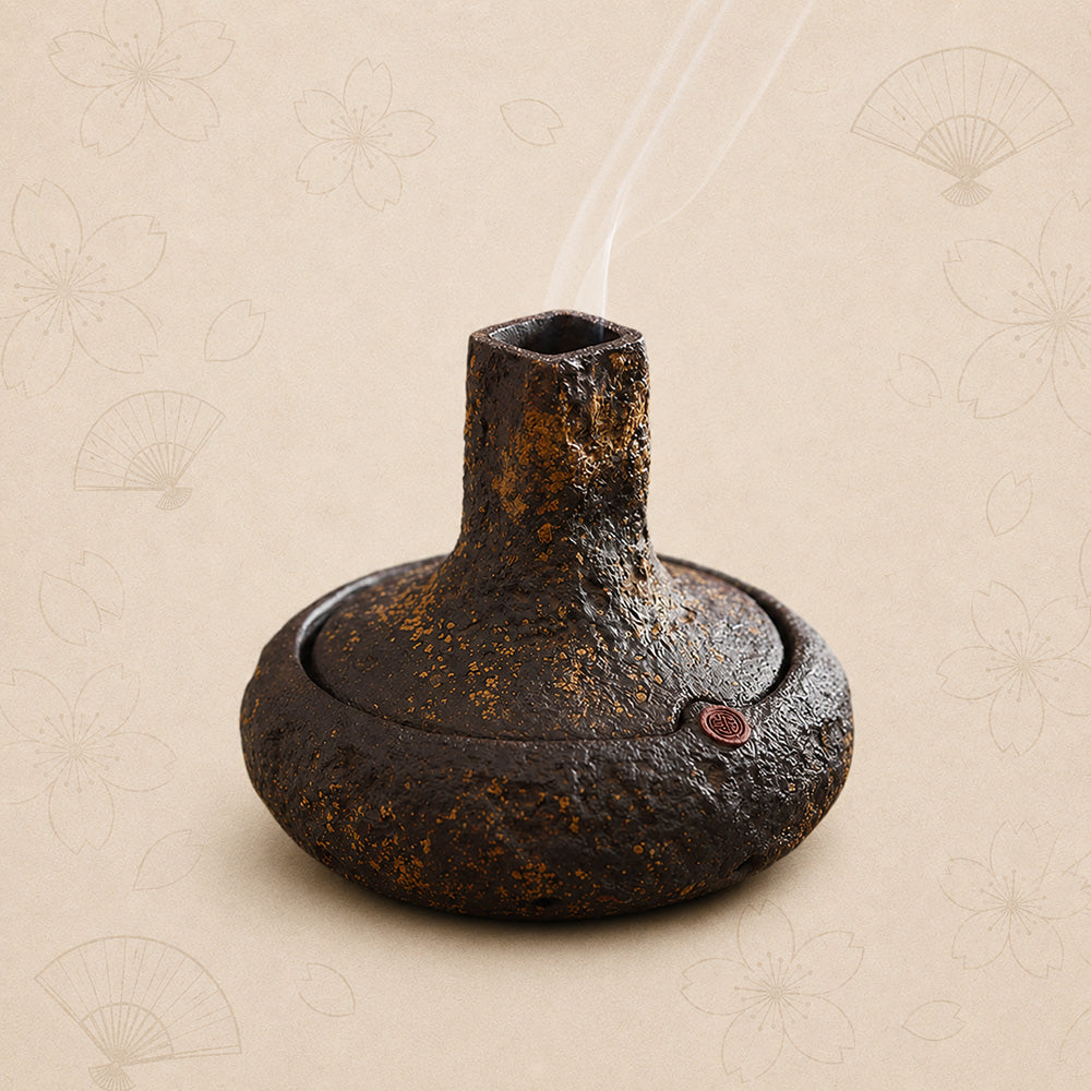 Purple Clay Handmade Japanese Incense Burner