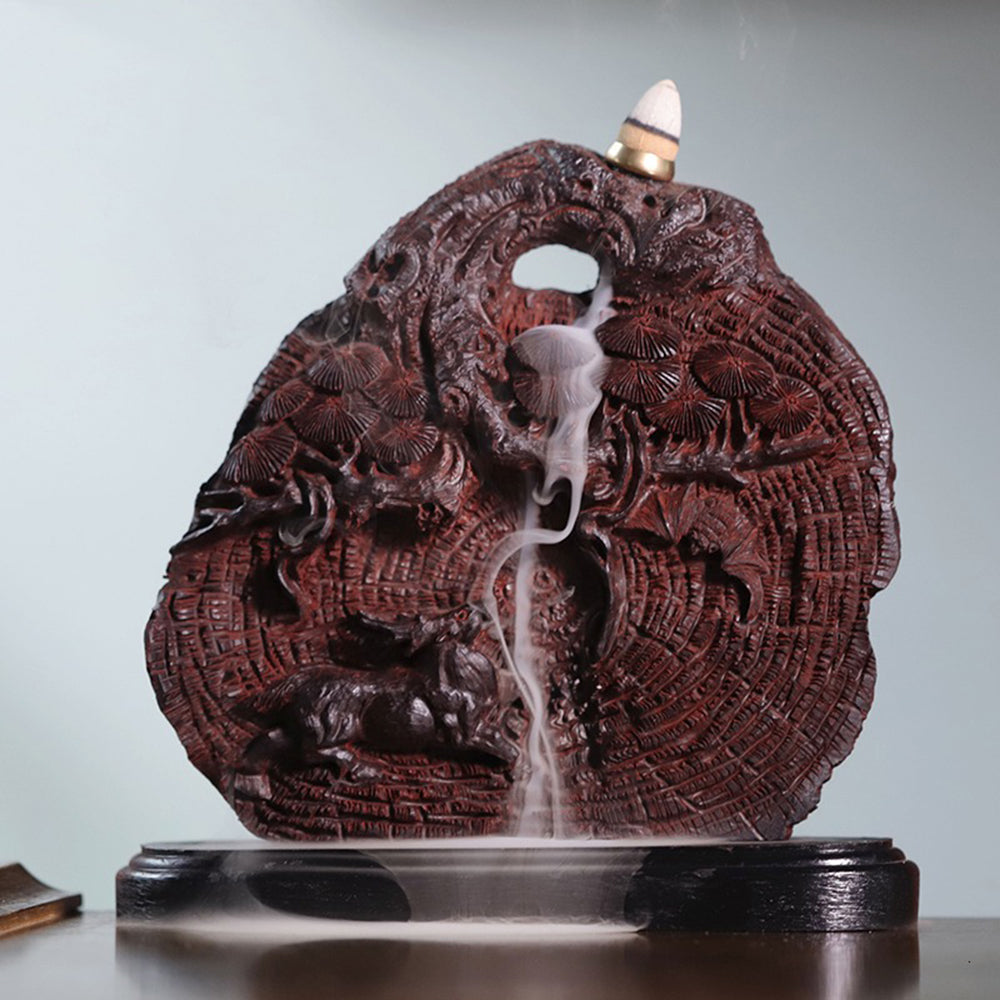 Indian Red Sandalwood Waterfall Incense Burner