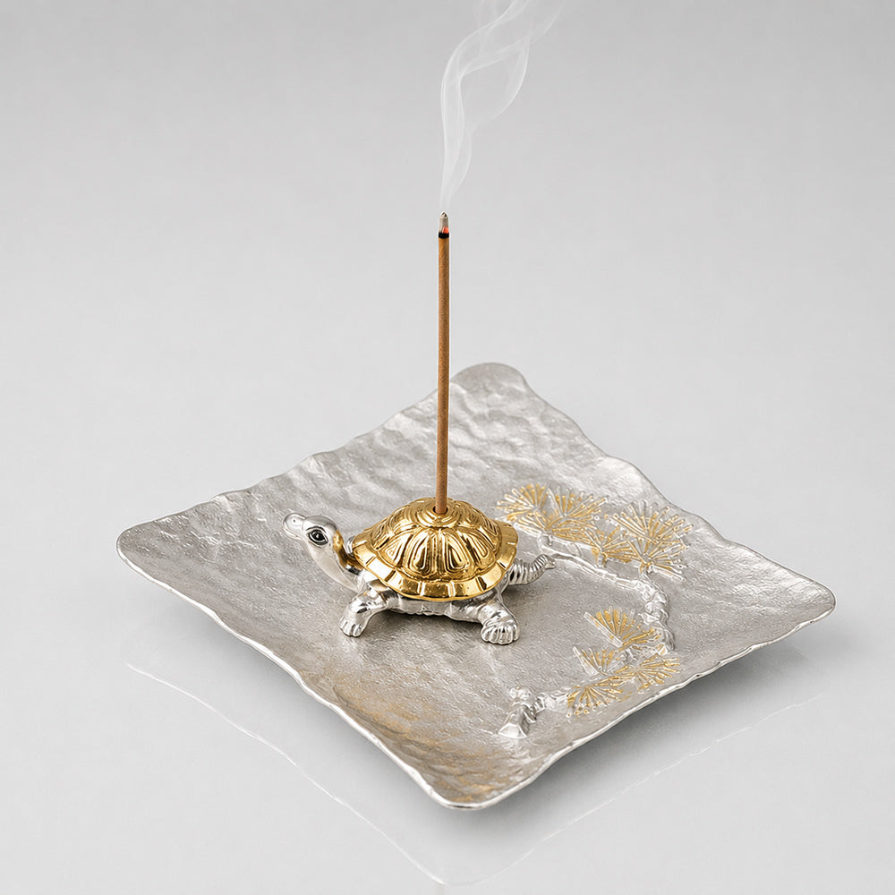 Pure Tin Turtle Stick Incense Burner