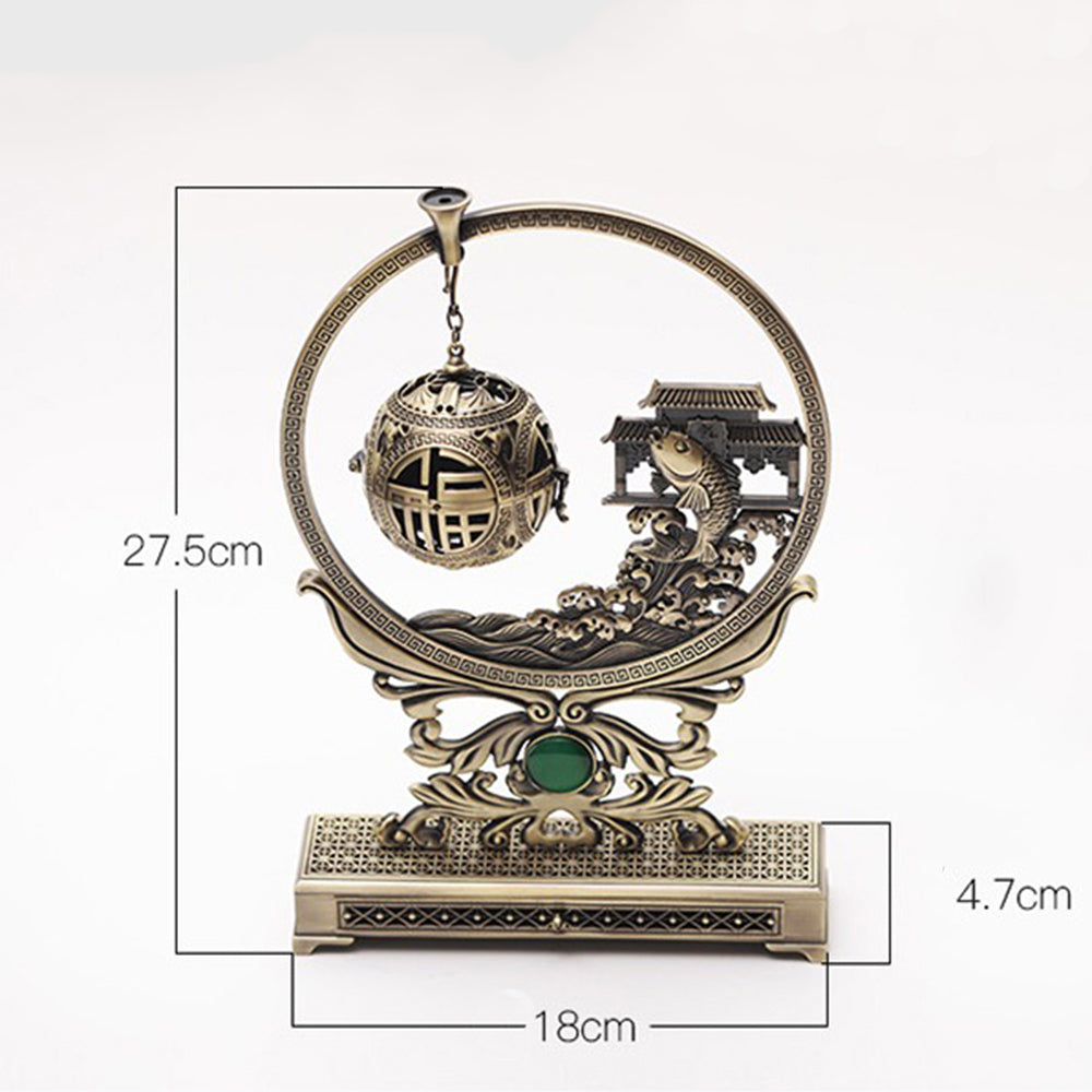 Hanging Incense Burner With Chinese Auspicious Decor
