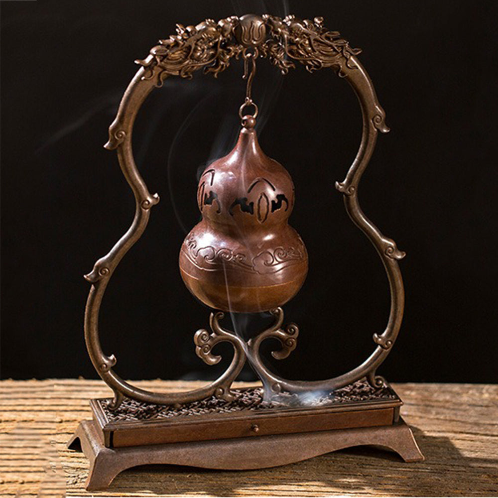 Lucky Dragon And Gourd Hanging Incense Burner