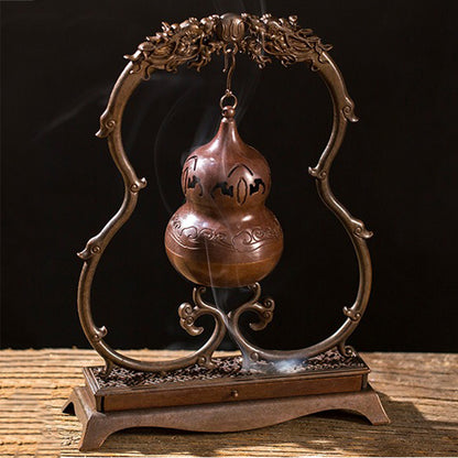 Lucky Dragon And Gourd Hanging Incense Burner