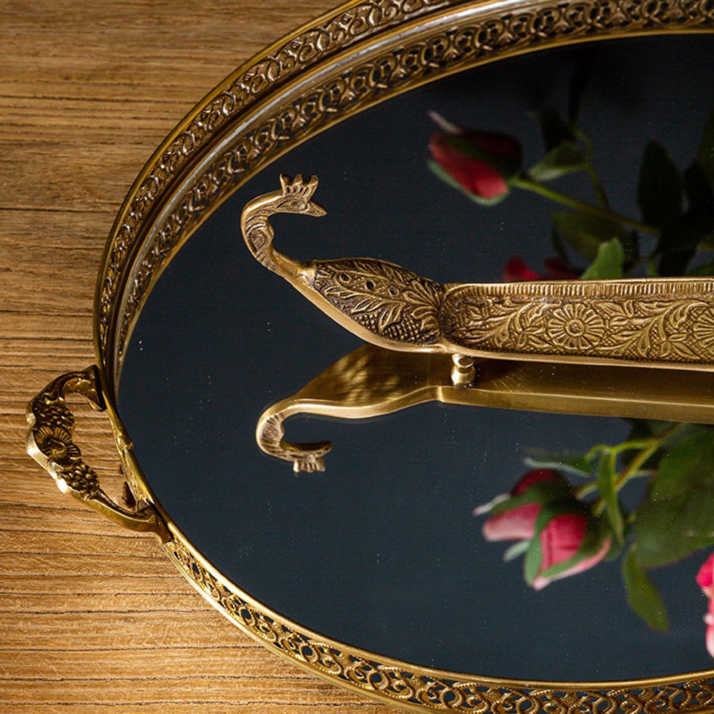 Peacock Brass Incense Holder