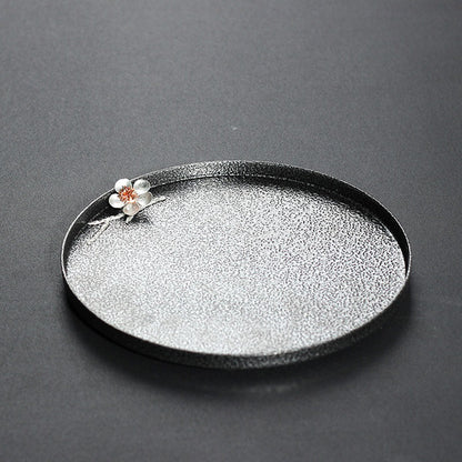 Pure Tin Stick Incense Holder With Magpie