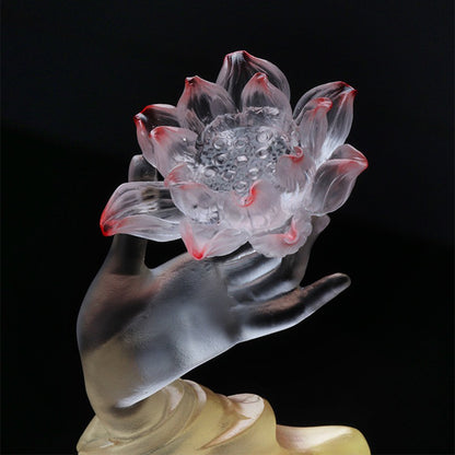 Coloured Glaze Lotus Stick Incense Holder