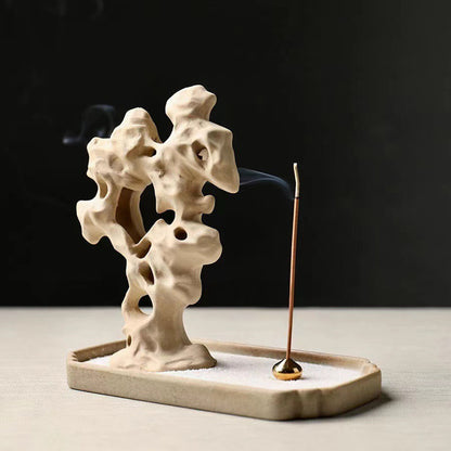 Taihu Stone Shaped Ceramic Incense Holder