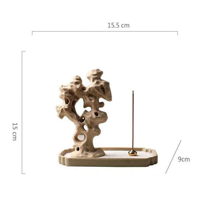 Taihu Stone Shaped Ceramic Incense Holder