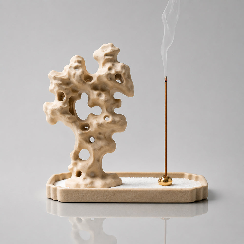Taihu Stone Shaped Ceramic Incense Holder
