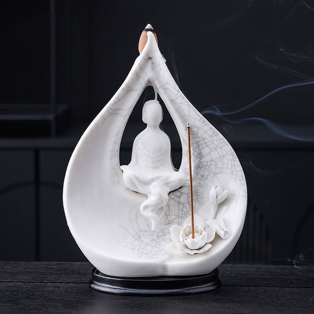 Buddha Lotus Ceramic Incense Holder