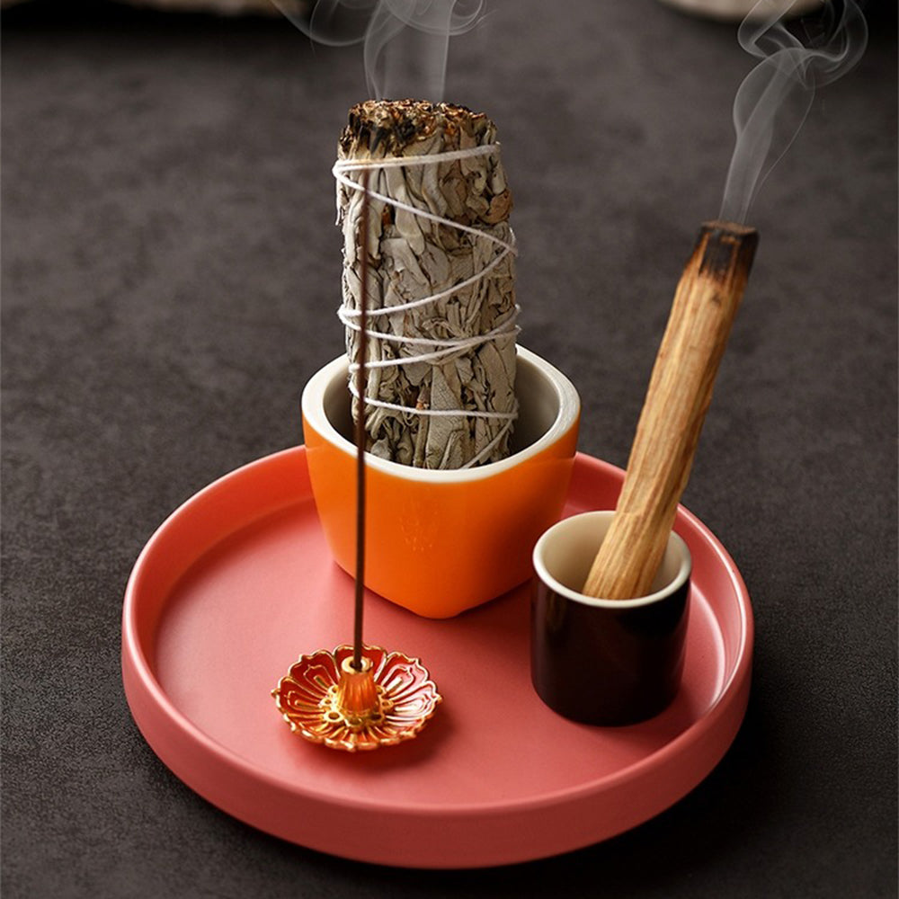Multifunctional Colorful Ceramic Incense Holder