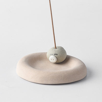 Cute Piggy Clay Incense Holder