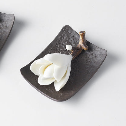 Magnolia Blossom Clay Incense Holder